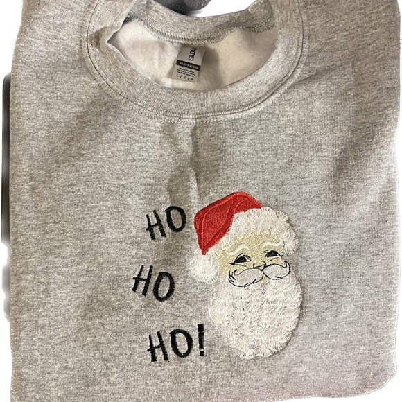 Tops - NEW Embroidered Santa Sweatshirt